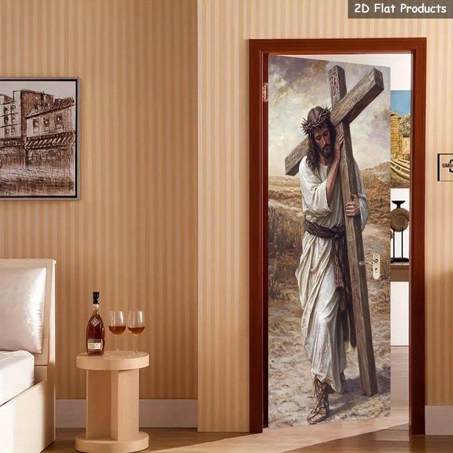 1pc 95.0x209.8cm Jesus Christian Themed Stickers