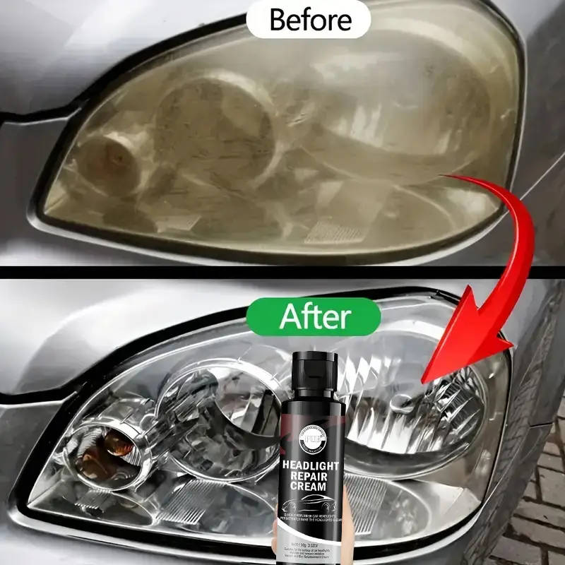 1pc 100g Universal Headlight Restoration Cream Kit Car Headlamp Repair Polish Scratch Yellowing Remo