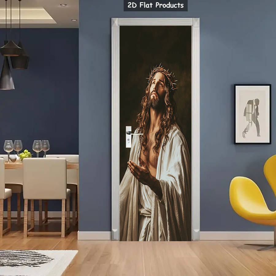 1pc 95.0x214.88cm Jesus Christian Themed Stickers