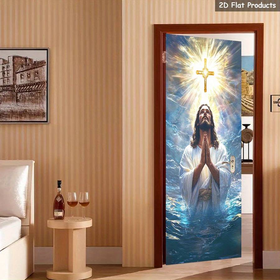 1pc 95.0x214.88cm Jesus Christian Themed Stickers