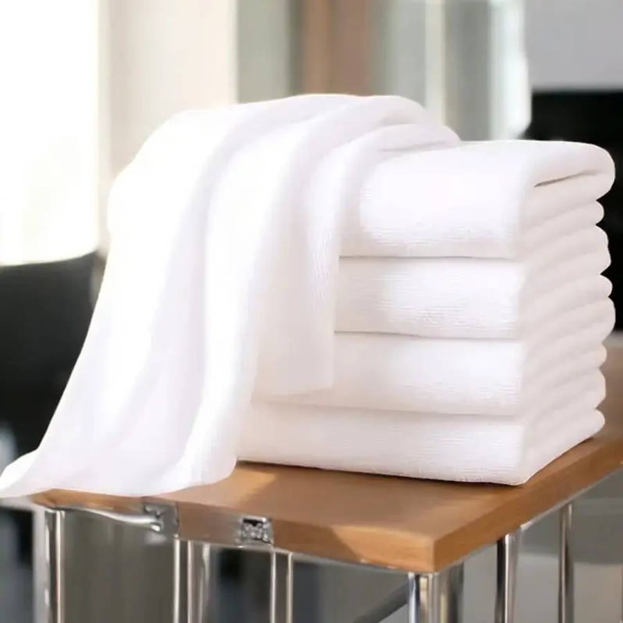 5Pack Modern Polyester Blend Bath Towels Super Absorbent Quick-Dry Textured Weave Non-Woven Fabric 5