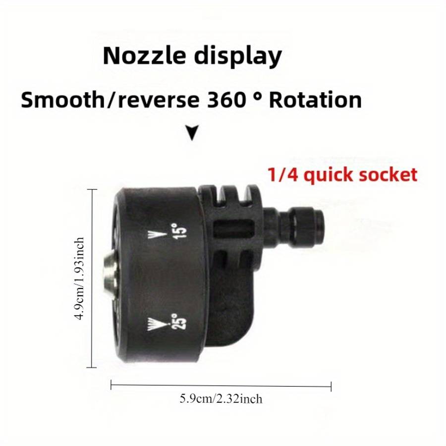 Black 6In1 High Pressure Water Gun Car Wash Gun Accessories