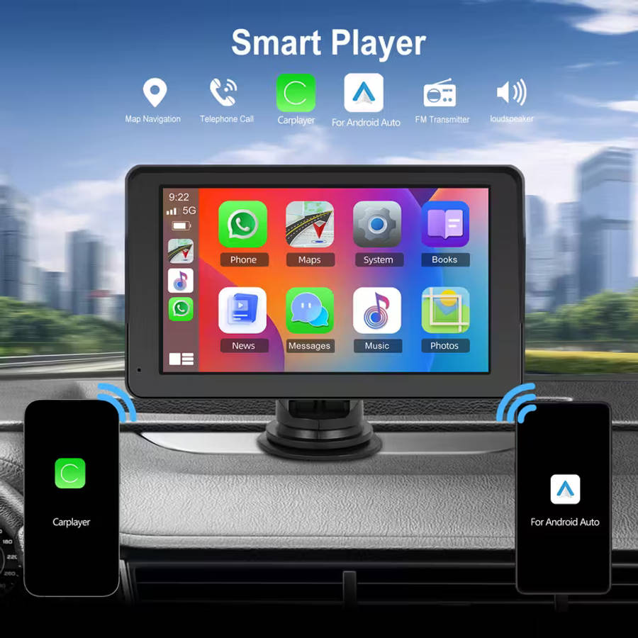 7" Wireless CarPlay Android Auto touch HD screen With Rearview Camera