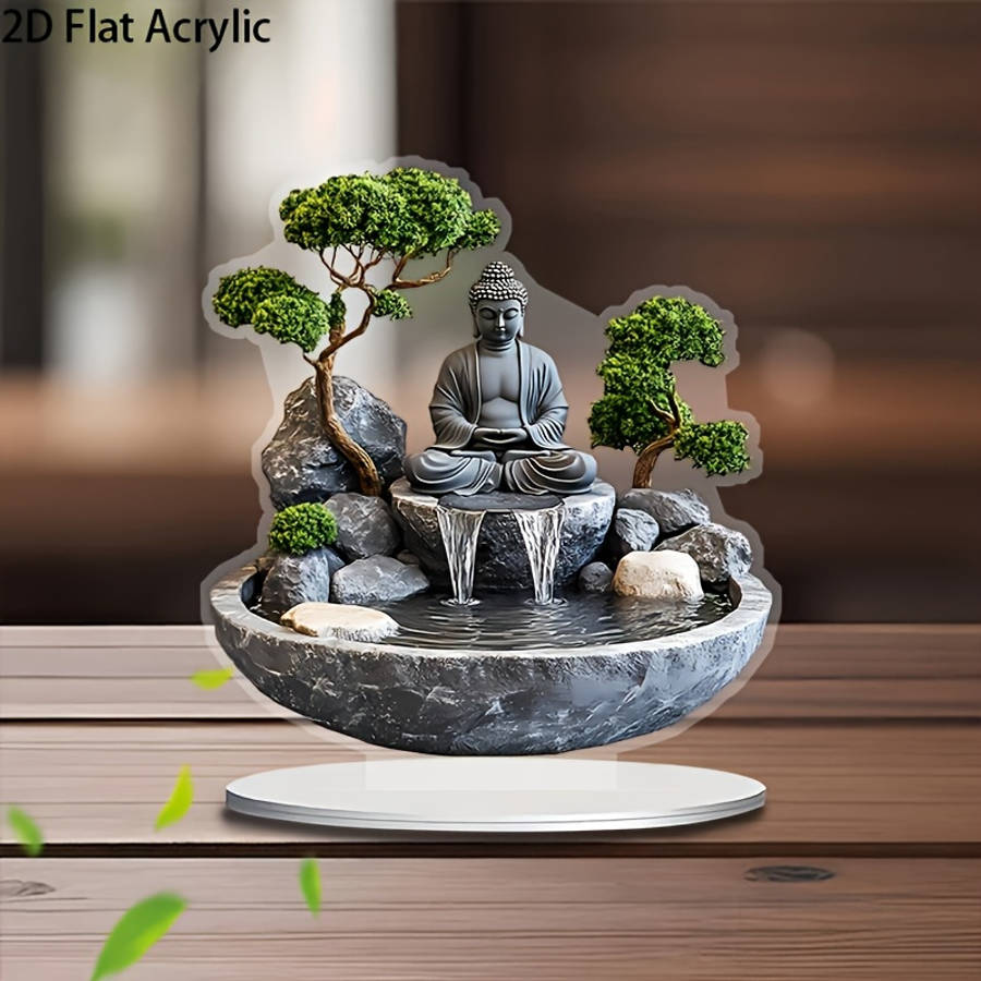 1pc 2D Flat One piece  acrylic desktop ornament elegant acrylic Guanyin