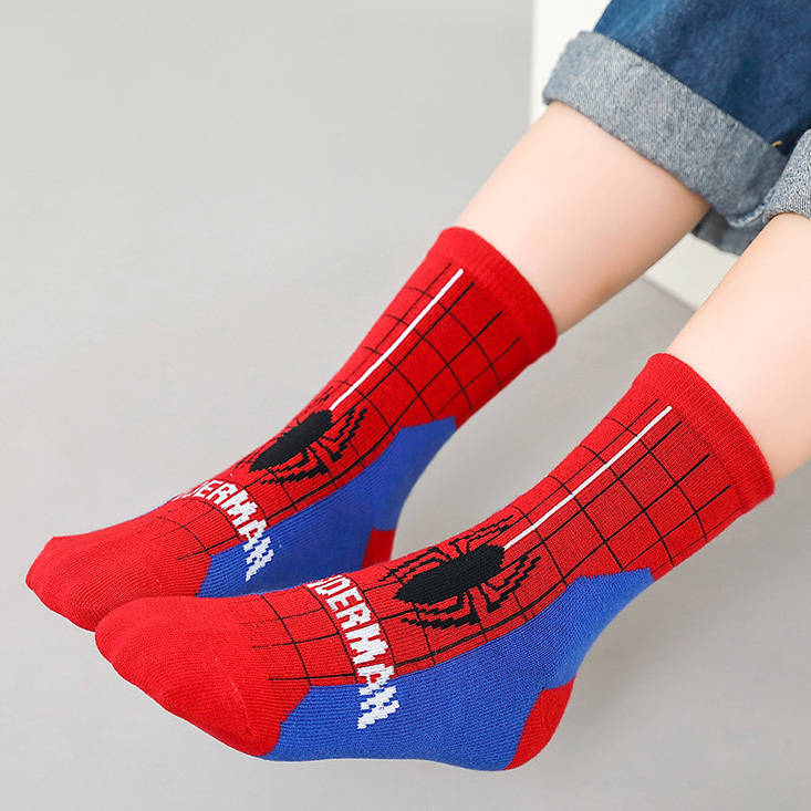 5 Pairs Red 3 To 5 Years High Elastic Socks