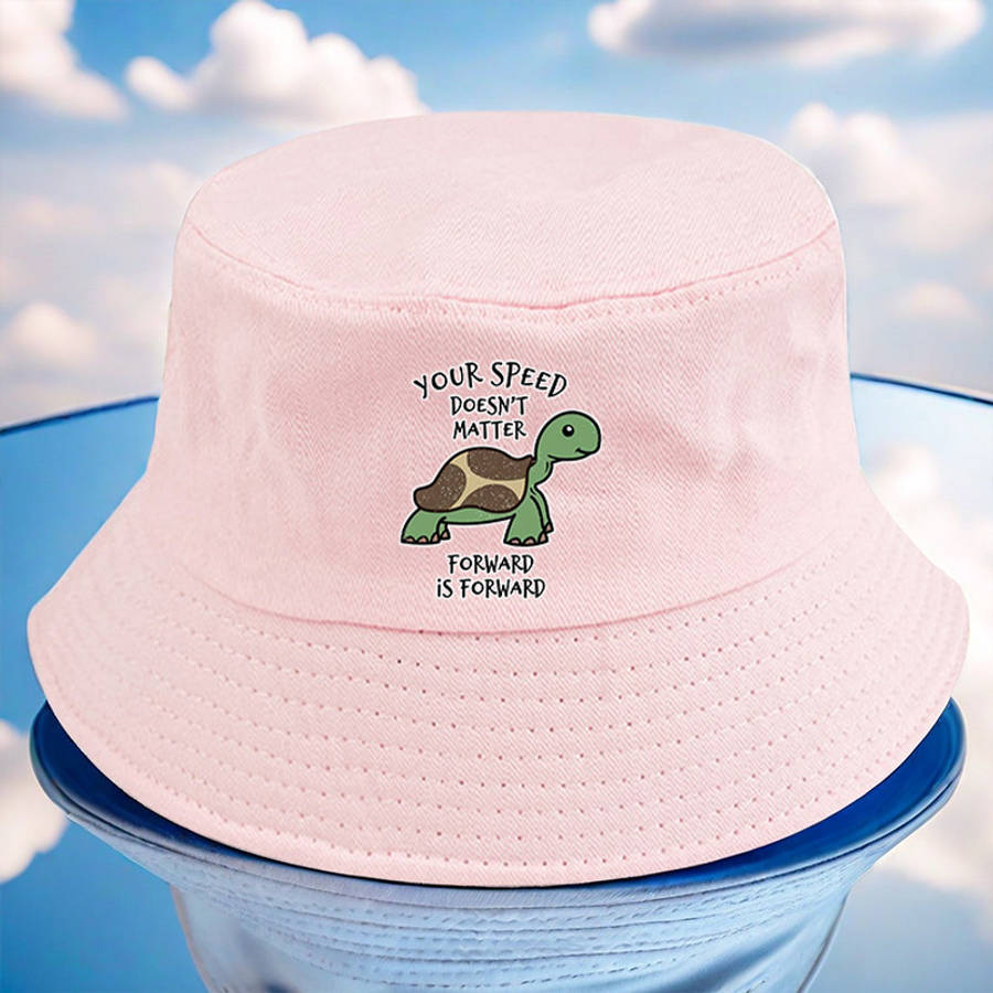 Yfm Turtle Print Bucket Hat Lightweight Polyester Fisherman Cap With Toggle Closure Machi