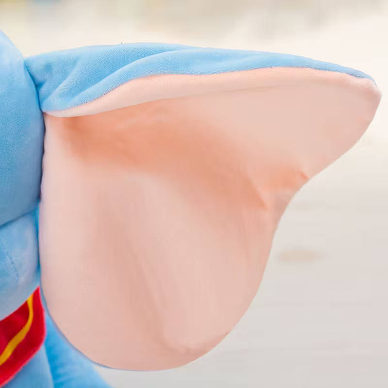 Blue Dumbo Plush Toy With Red Scarf