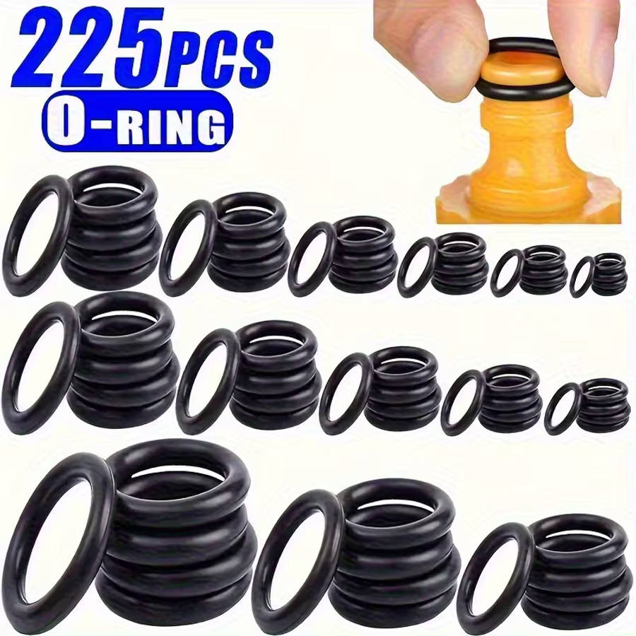 225pcs Rubber O Ring Kit 18 Sizes Professional Sealing Set