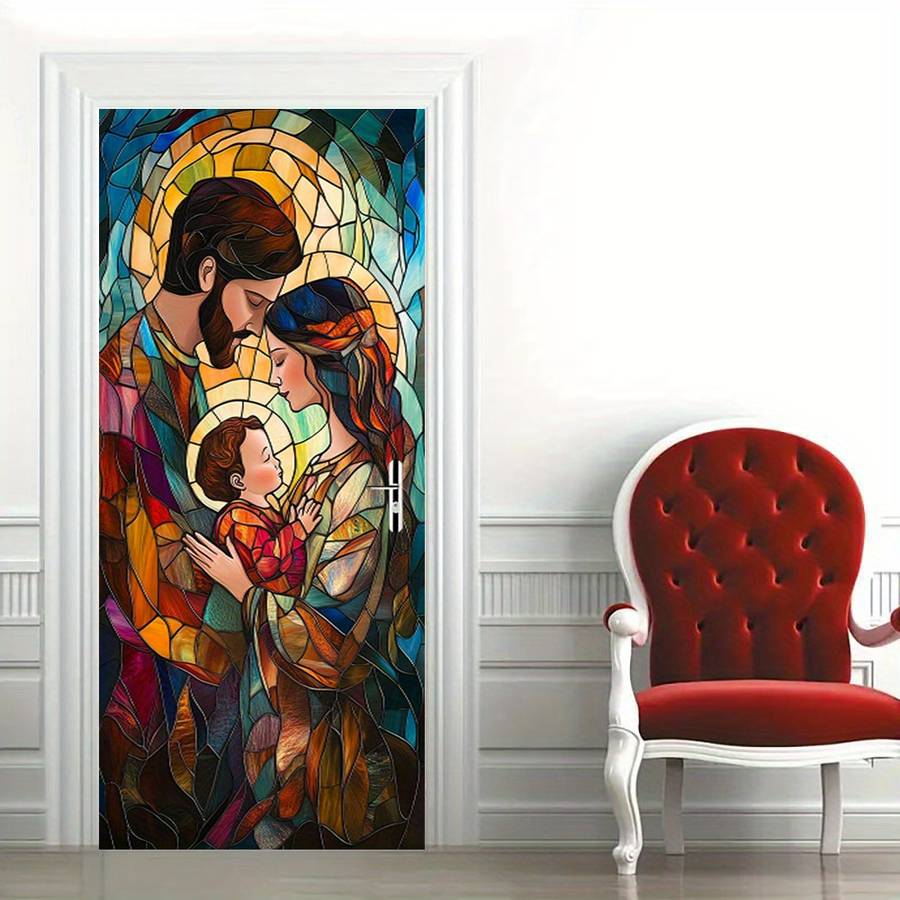 1pc 76.96x199.9cm Jesus Christian Themed Stickers