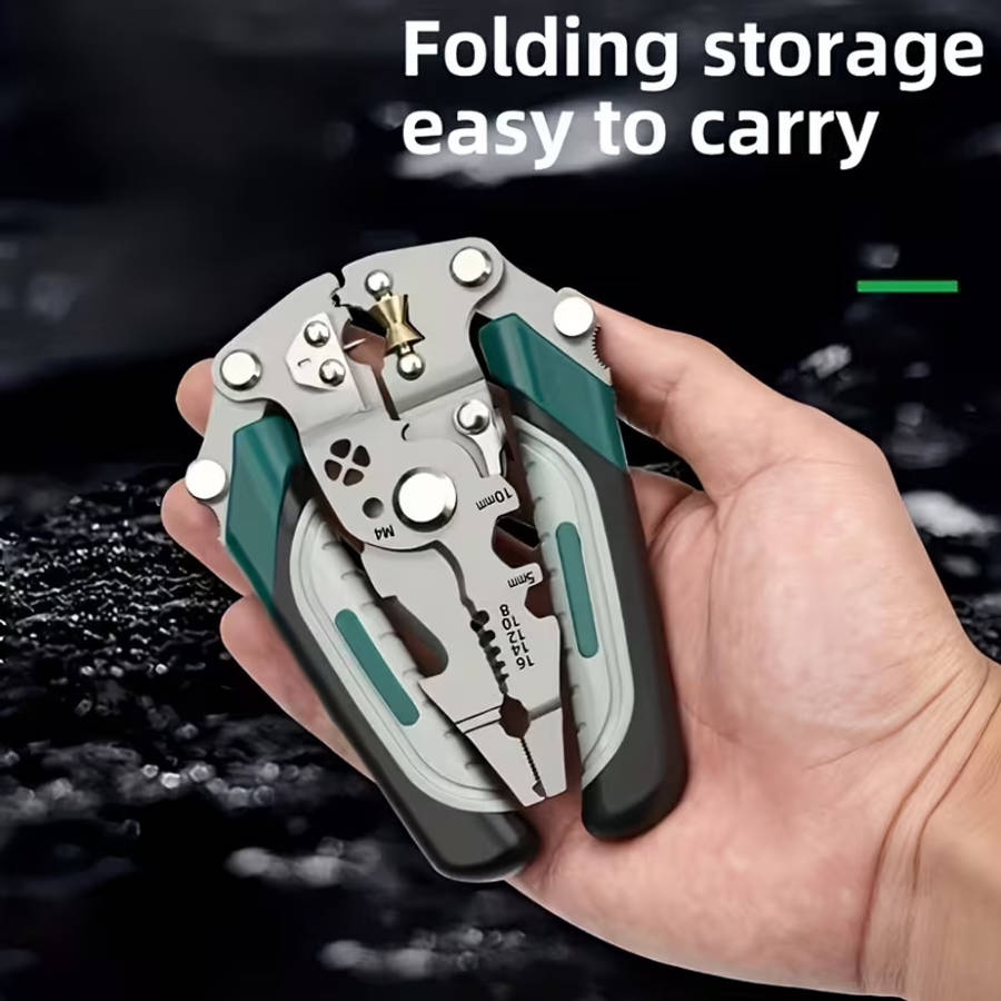 21-in-1 Heavy-Duty All-in-One Multi-Tool with 21 Functions (Wire Stripper & Screwdriver Heads)