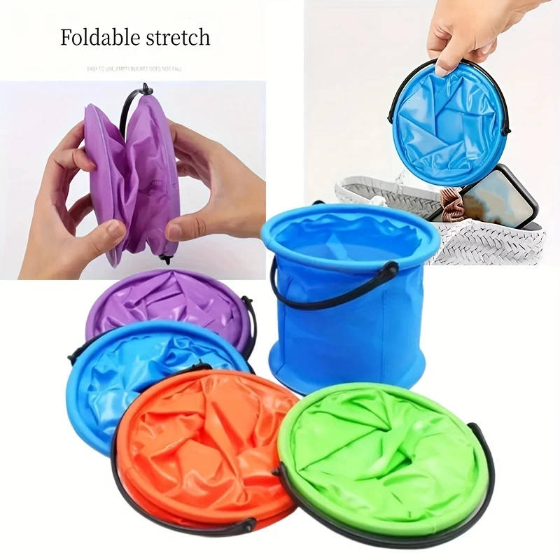 1pc Multi-Functional Collapsible Bucket Durable And Portable Ideal for The Beach Travel And Outdoor