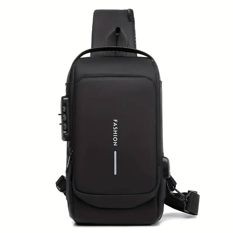 1 Piece Men's Anti-Theft Combination Lock Chest Bag