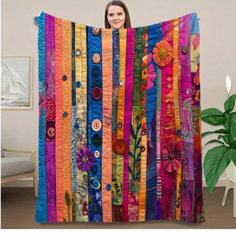 1 Bohemian Patchwork Quilt Blanket 130*150cm