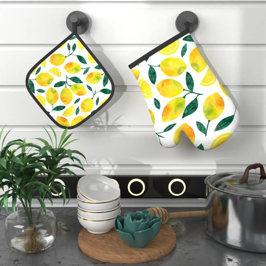 2pcs 10.6x6.7 Heat Resistant Oven Mitts And Potholders