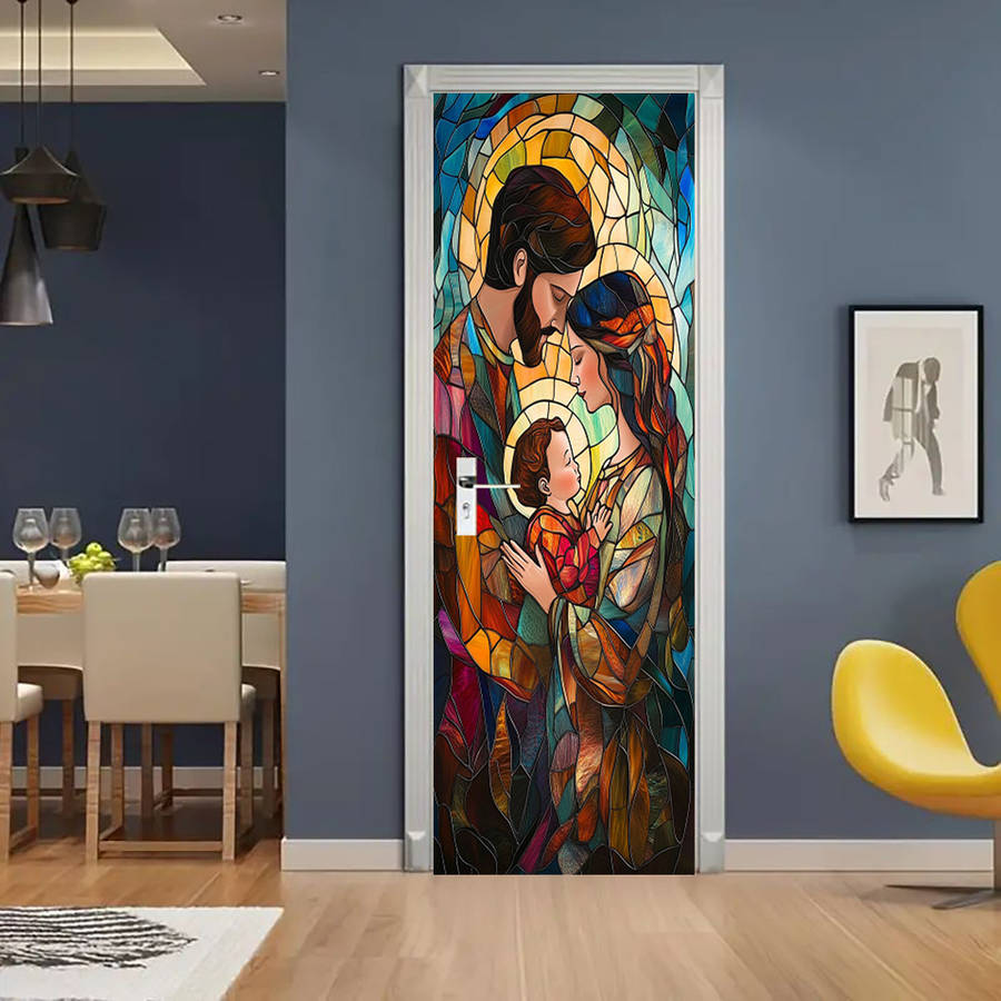 1pc 76.96x199.9cm Jesus Christian Themed Stickers