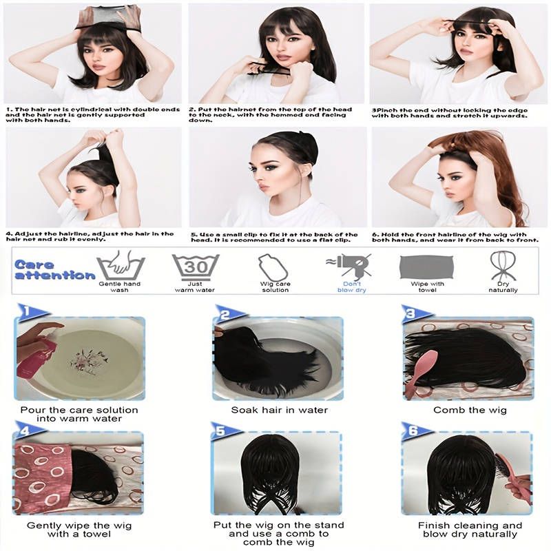 1Pc Dark Brown Fashion Design Wig