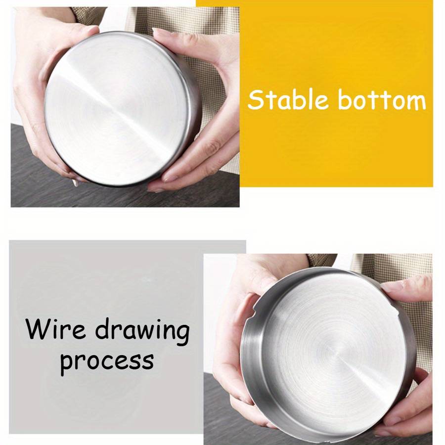 3pcs Stainless Steel Windproof Ashtray Shock-Resistant and Wear-Resistant Easy to Clean
