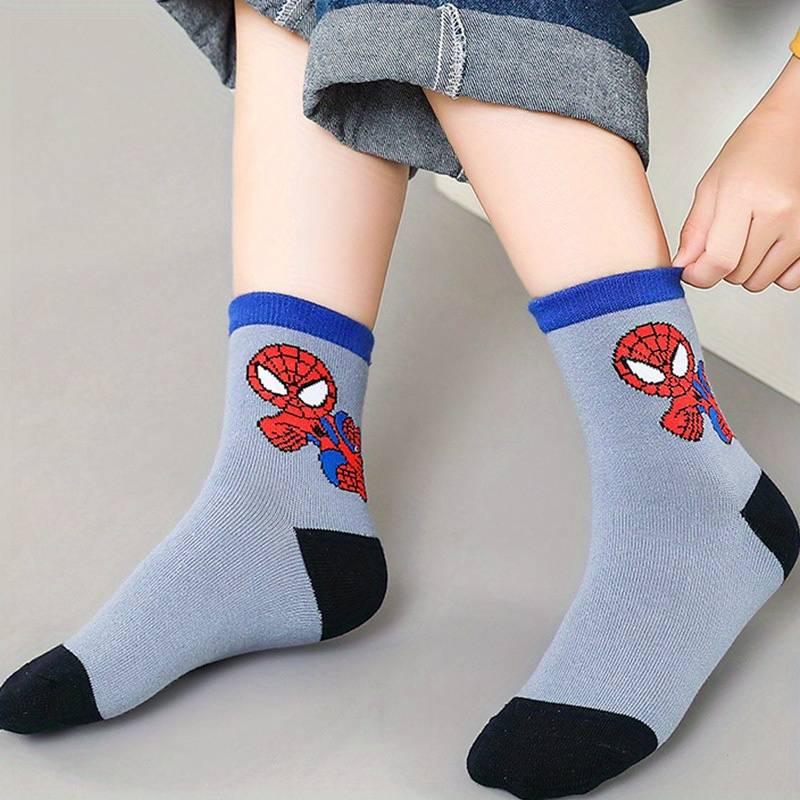 5 Pairs Red 3 To 5 Years High Elastic Socks