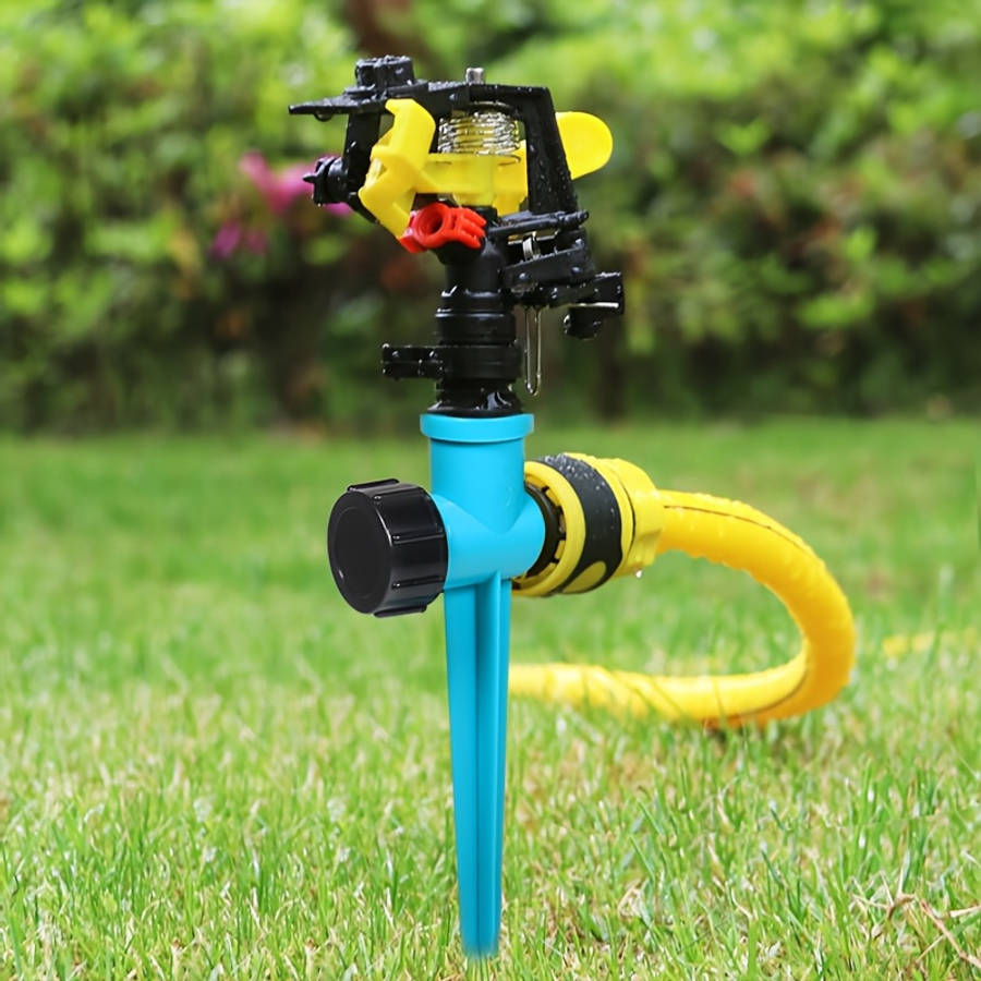 3Pcs Heavy Duty Rotating Lawn Sprinkler With Adjustable Spray