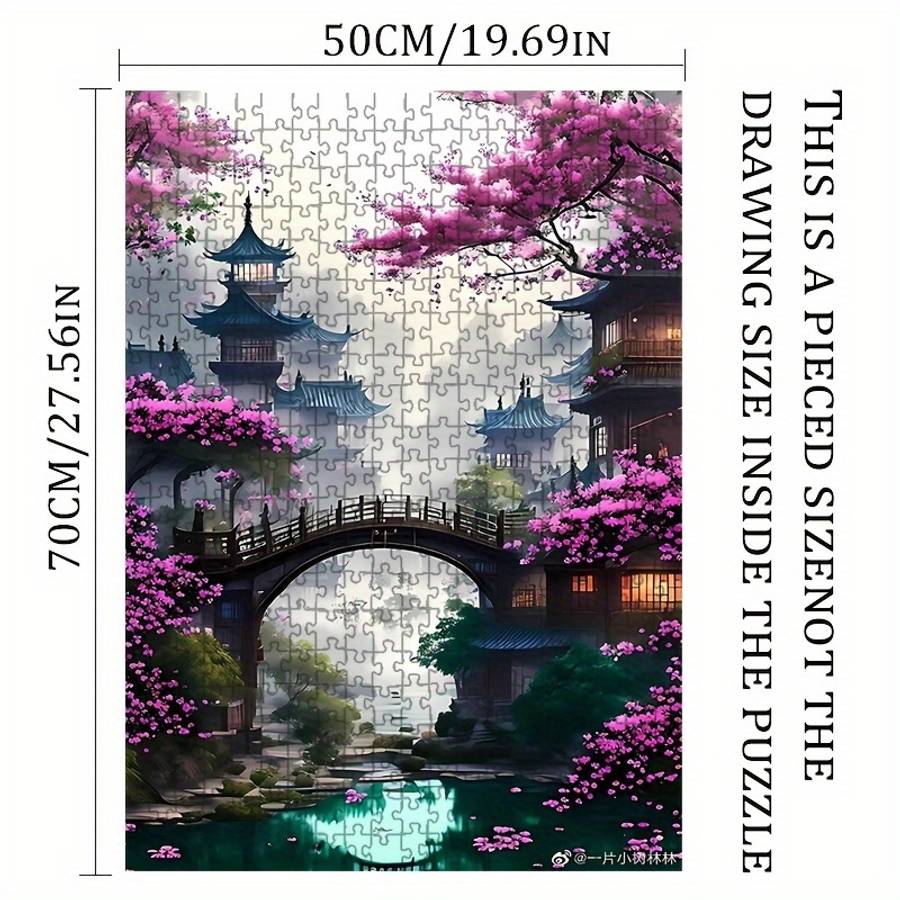 1000pcs Traditional Chinese Architecture Jigsaw Puzzle Large 50.04x70.1 cm High-Qu