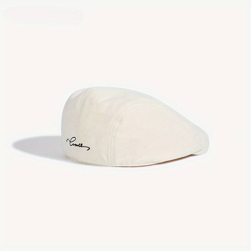 1pc Men's Retro Beret Cap Reversible Vintage Newsboy Hat Spring Autumn Fashion Accessory Gray