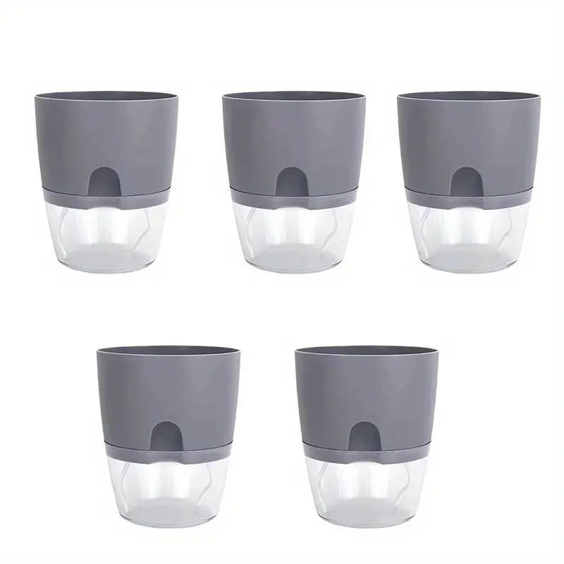 10-Pack Of Self-Absorbing Double-Layer Plastic Flower Pots