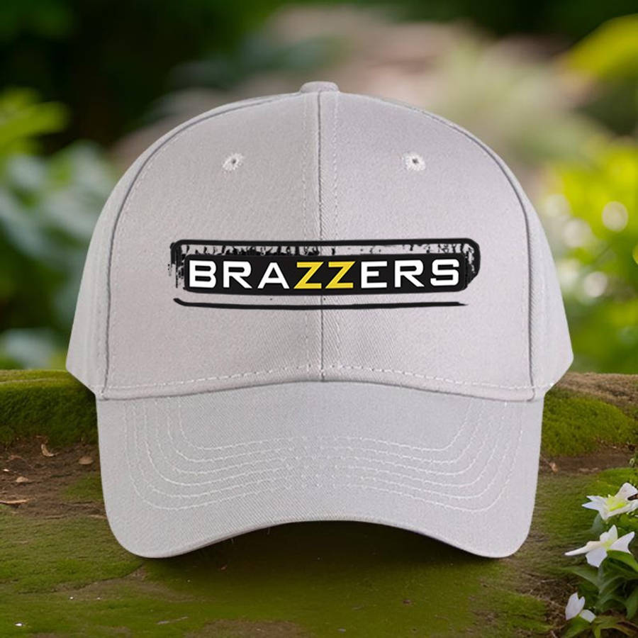Brazzers Embroidered Trucker Hat 100% Polyester Adjustable Sun Cap Hand Washable Woven