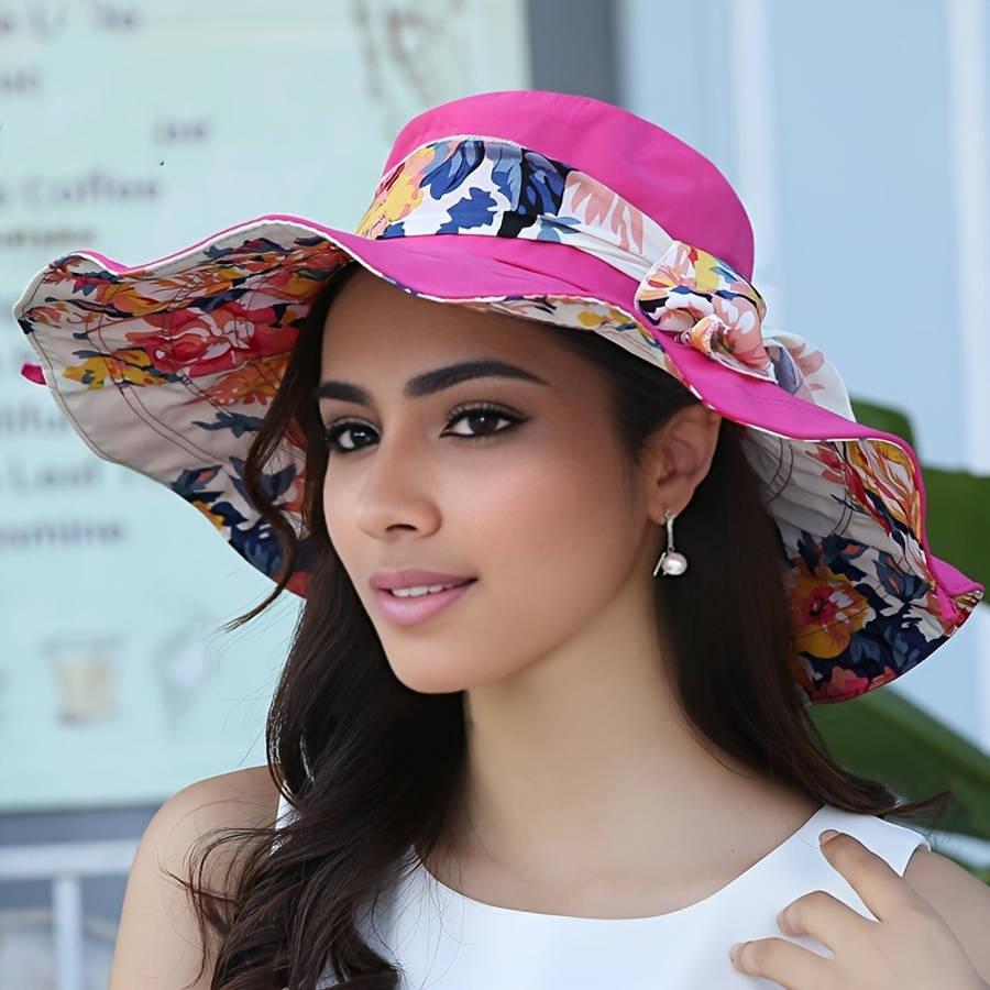 Women'S Summer Beach Hat with Extra Large Brim Outdoor Vacation Travel Hiking Foldable Sun