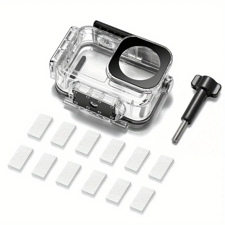 5pro 4 3 protective case high quality shockproof clear transparent hard shell with mounting holes screws for action camera accessories secure screw mount details 1
