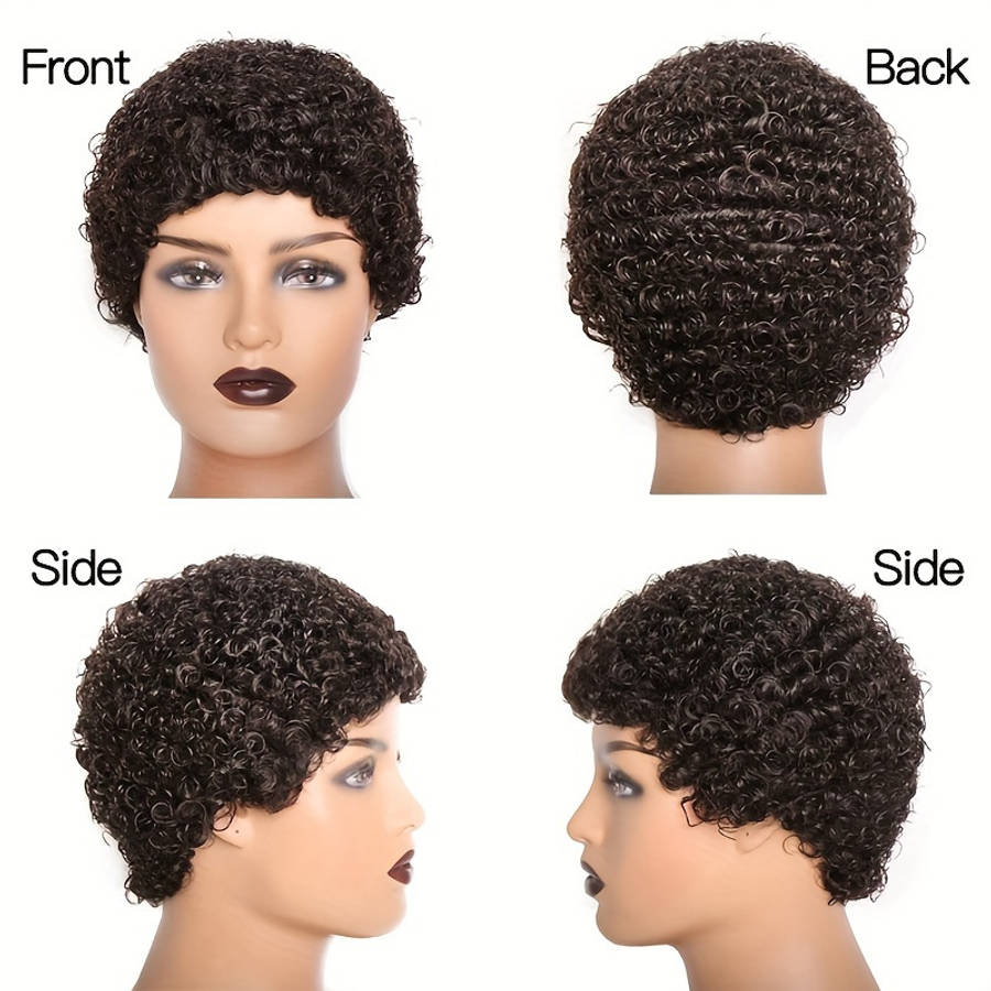 1Pc Black 15.24cm Fashion Design Wig