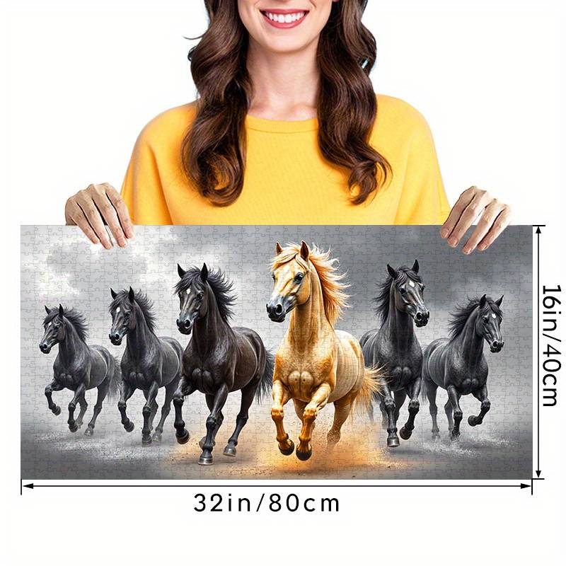 1000pcs Galloping Horses Jigsaw Puzzle 80x40cm (32x16) Large Premium High Quality