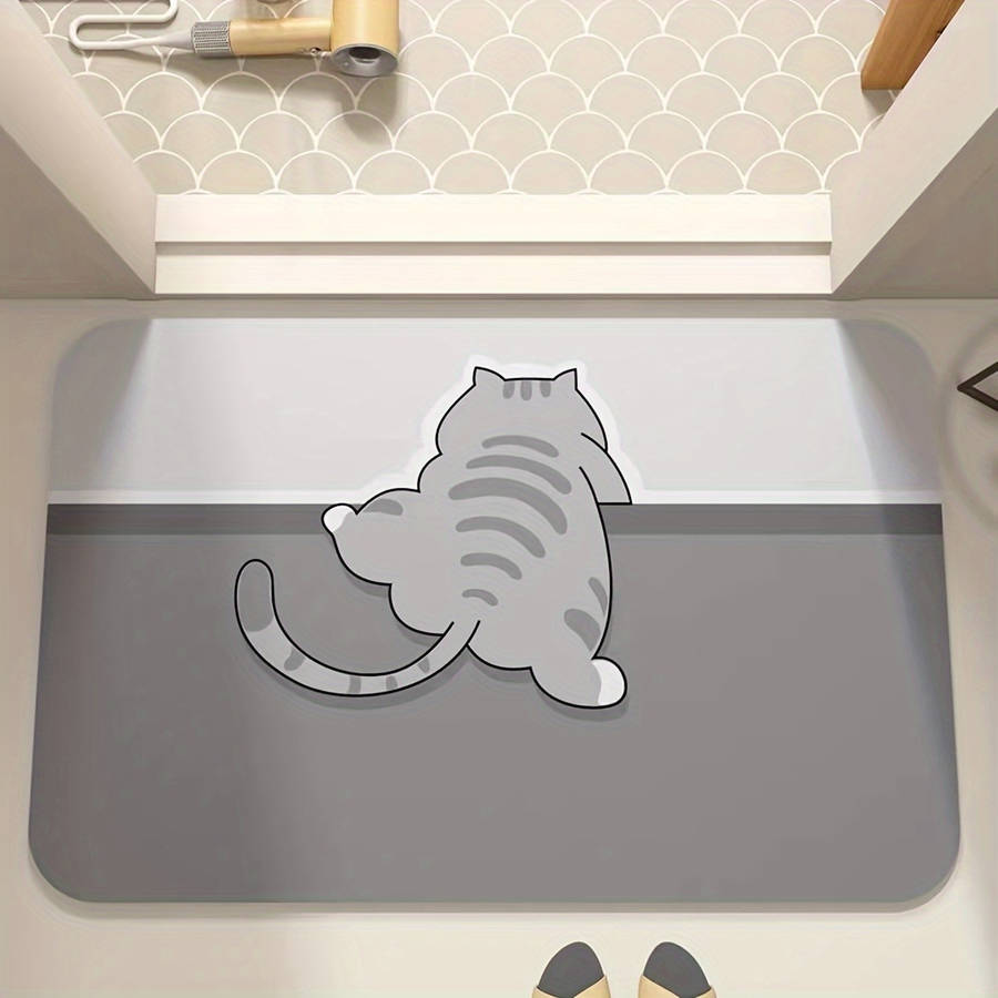 1Pc Gray 40.64x60.96cm Floor Mat