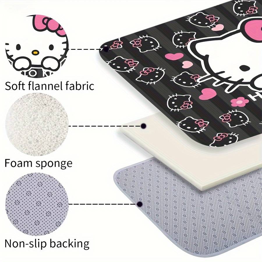 1Pc Black 23.62x15.75inch 40x60cm Floor Mat