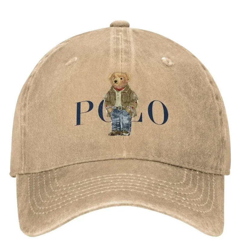 Kawaii Bear Polo Denim Baseball Cap