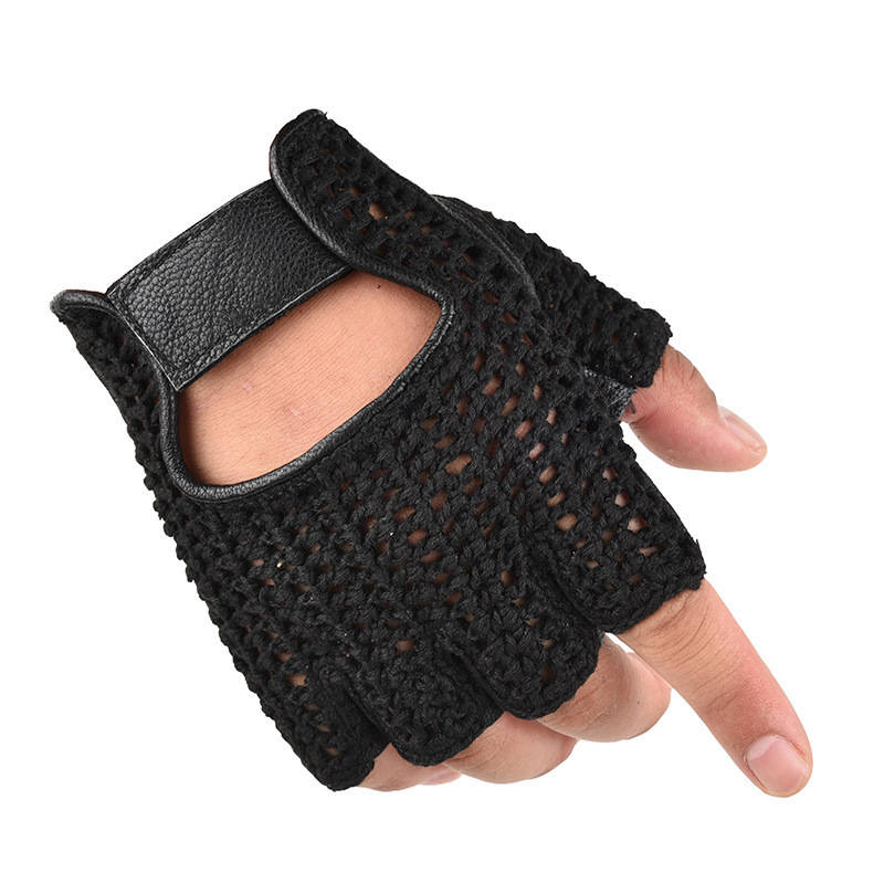 1 Pair Black Green Size L Outdoor Sports Gloves