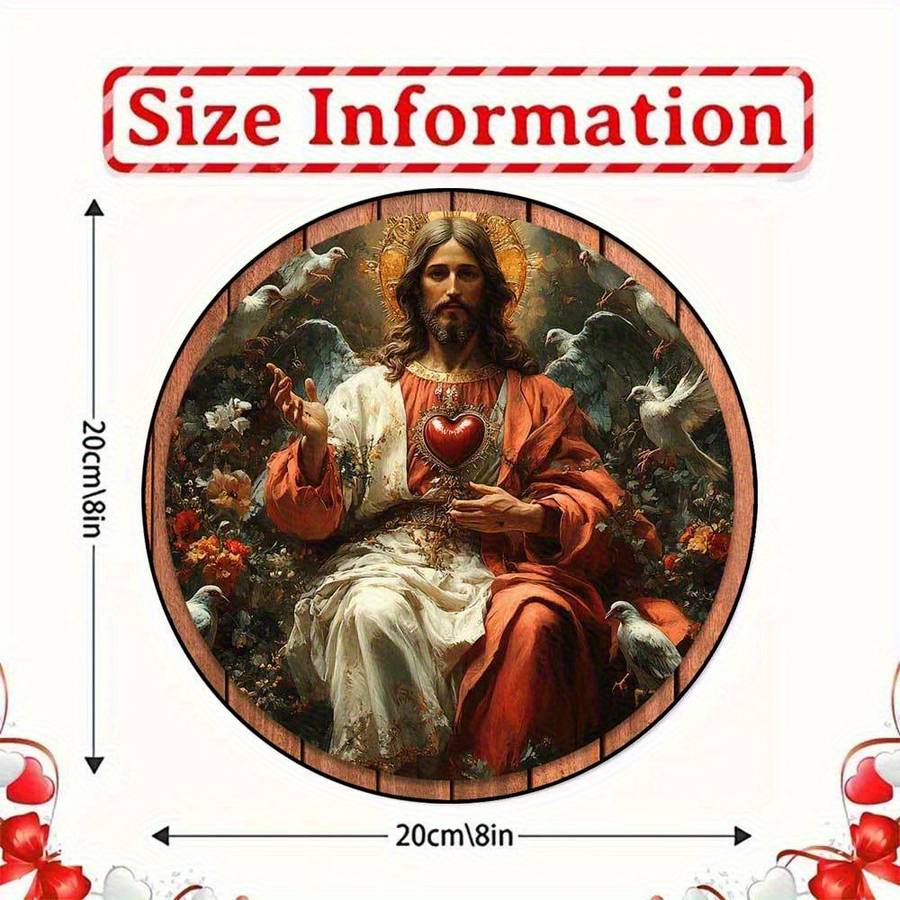 1 Piece Wooden Jesus Theme Pendant