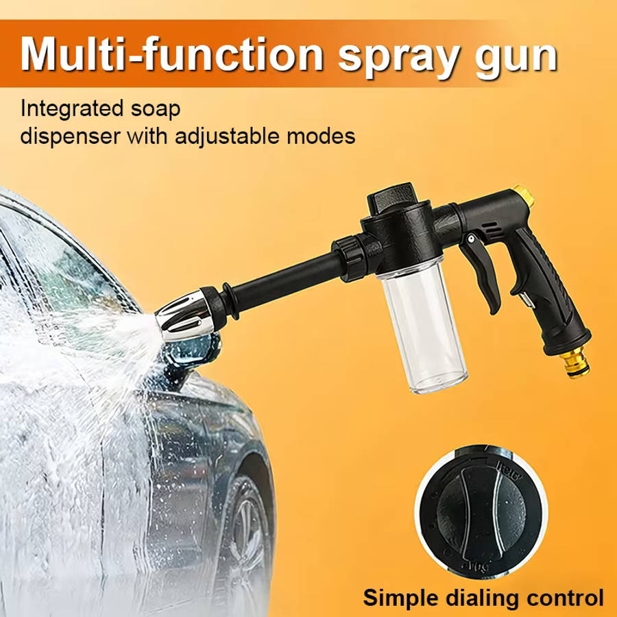 Powerful High-Pressure Water Gun with integrated Soap Dispenser