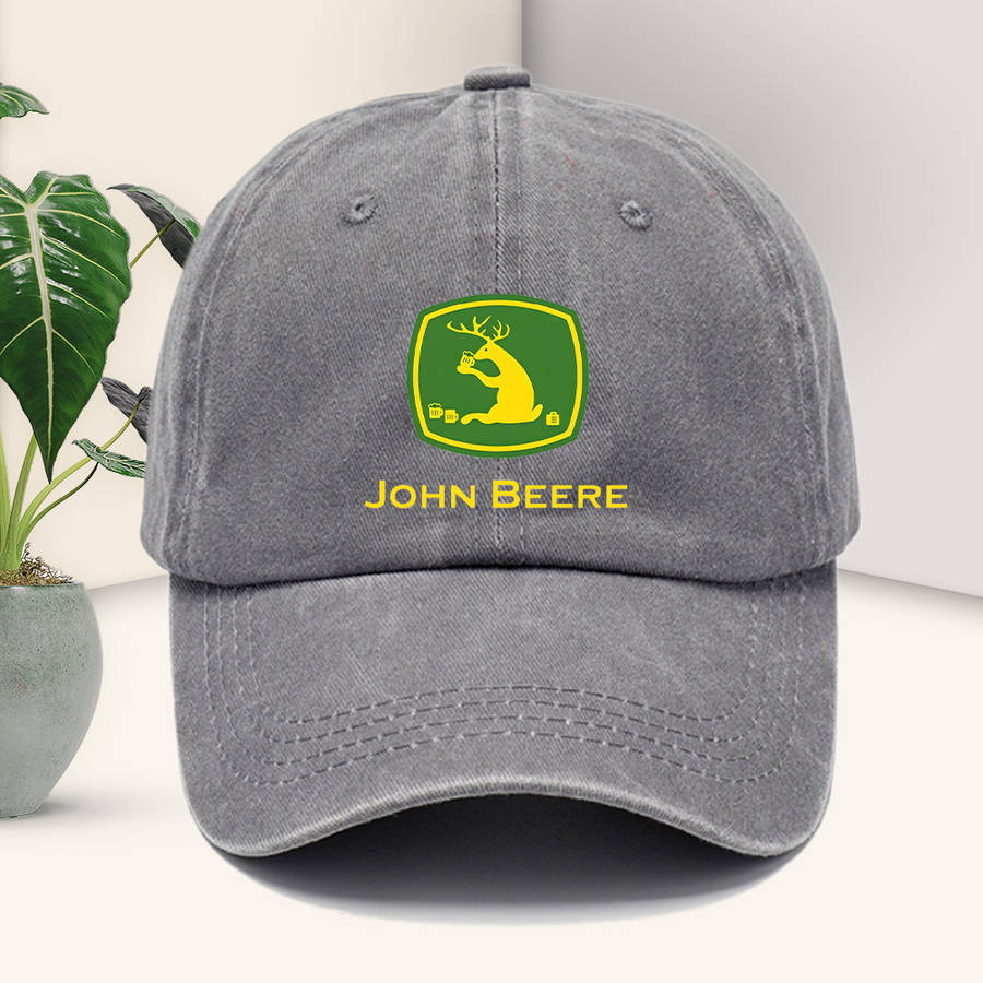 1pc Valentine'S Day Gift Adjustable Cotton "John Beere" Baseball Cap with High-Quality Print Bre