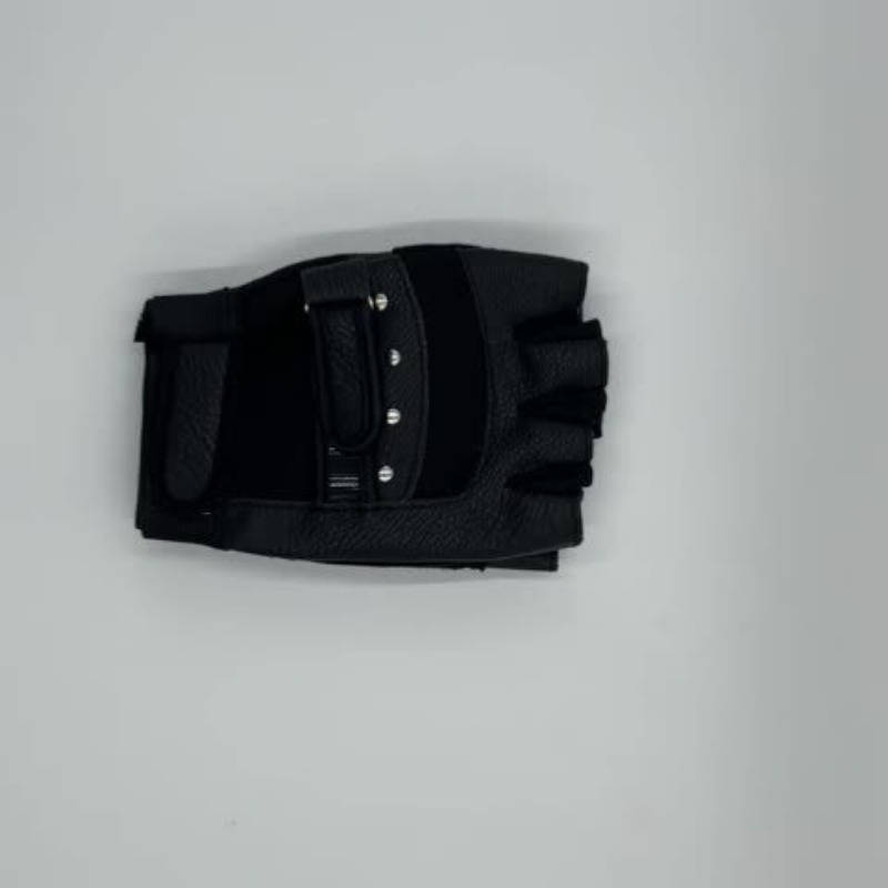 1 Pair Black PU One Size Outdoor Sports Gloves