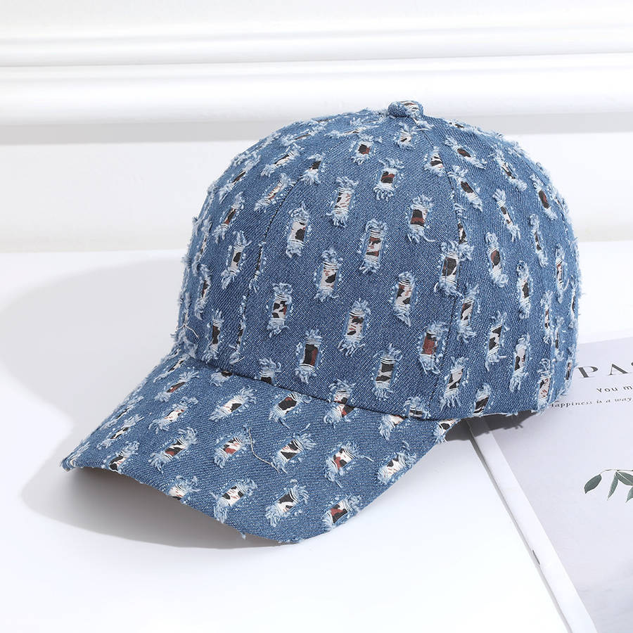 1pc Men'S Women'S Denim Wash Baseball Cap with "BEST" Embroidery Breathable Breathable Lightw