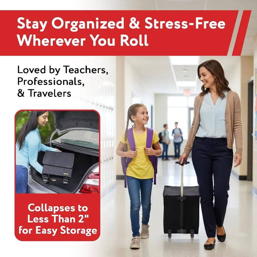 Collapsible Rolling Utility Cart