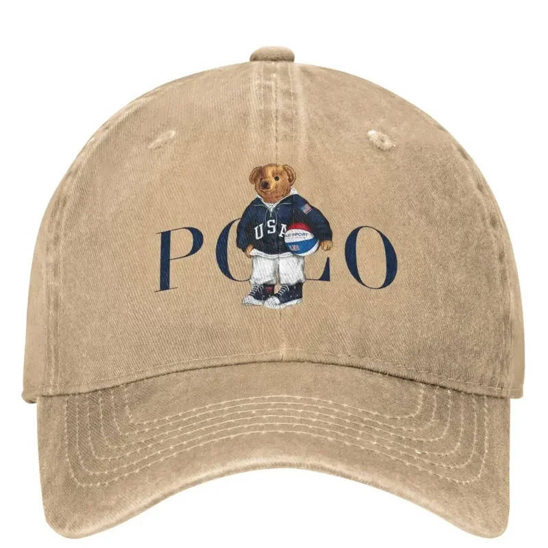 Kawaii Bear Polo Denim Baseball Cap