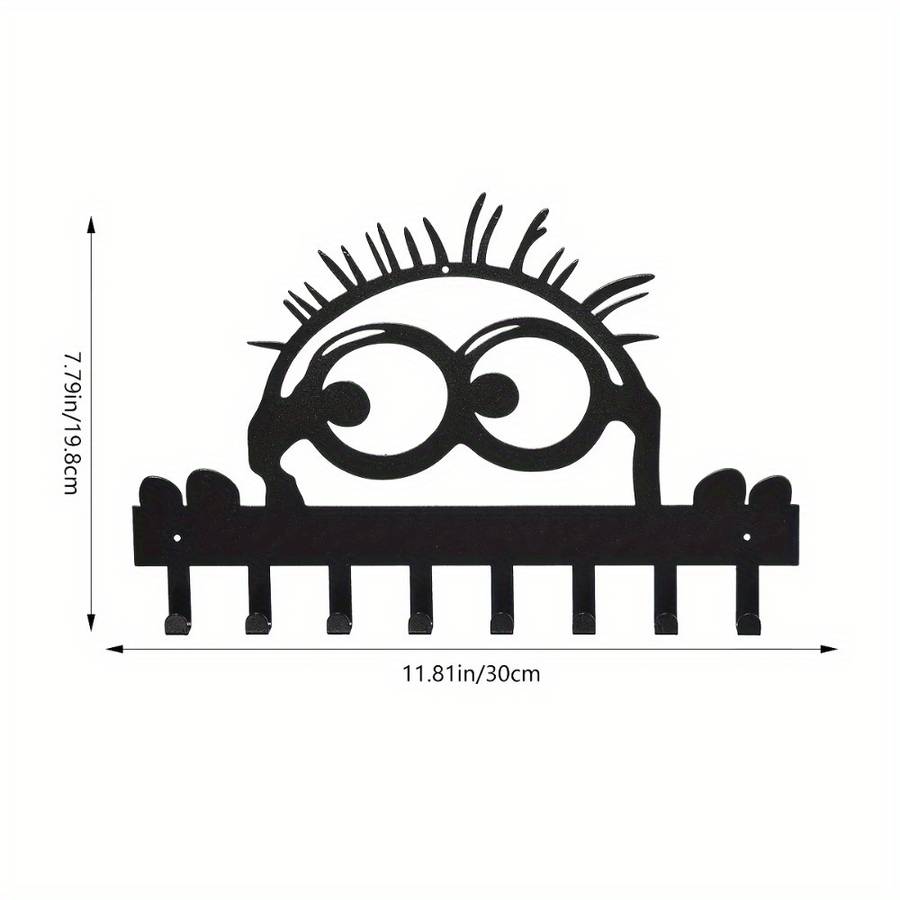 A single set of elegant wallmounted metal coat hooks with 8 hooks. Its a practical and stylish c
