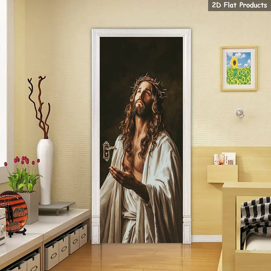 1pc 95.0x214.88cm Jesus Christian Themed Stickers