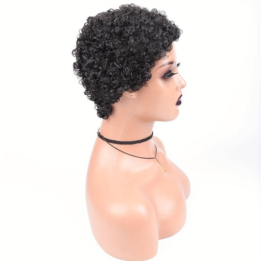 1Pc Black 15.24cm Fashion Design Wig