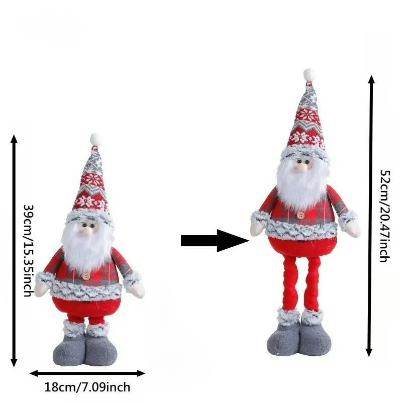 Christmas Standing Ornament With Retractable Legs 1pc