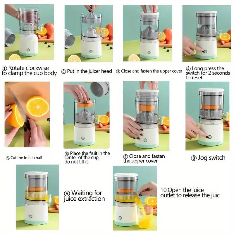Compact USB Rechargeable Blender with LED Display - Ideal for Smoothies & Milkshakes, Portable Fresh