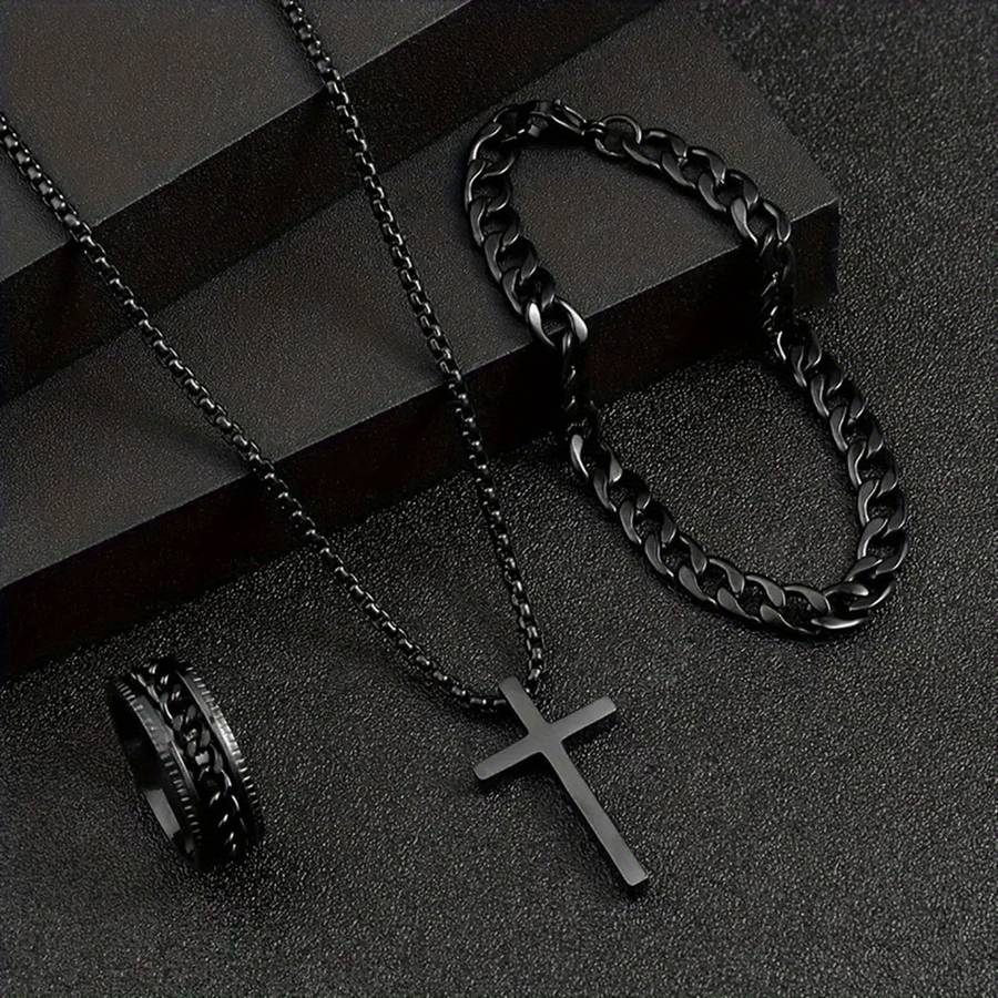 1 Piece Black Jesus Theme Pendant