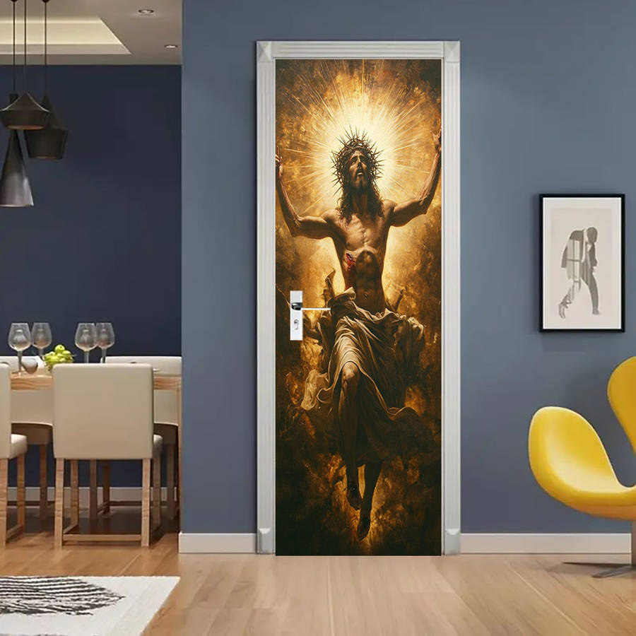 1pc 76.96x199.9cm Jesus Christian Themed Stickers