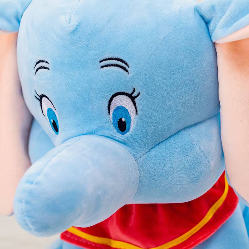 Blue Dumbo Plush Toy With Red Scarf